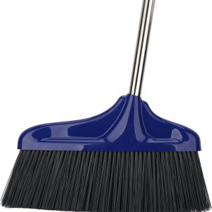 20 inches Full Size Angle Broom Heavy-Duty Outdoor Broom Commercial Broom for Courtyard Garage Lobby Patio Shop Warehouse Floor Sweeping