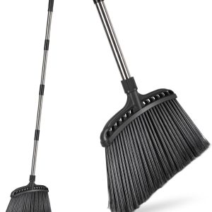 Outdoor Broom, Heavy Duty Broom,56" Brooms for Sweeping Outdoor,Angle Commercial Brooms with Hard Bristles, for Kitchen Home Office Garage Courtyard Lobby Lawn Concrete