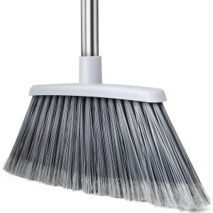 Broom, Outdoor Brooms for Sweeping Indoor, Adjustable 55" Pet Hair Removal Heavy Duty Broom for Floors Home Kitchen Garage Commercial Patio Industrial Snow (Pack of 1)
