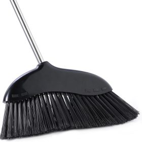 Heavy Duty Broom Outdoor&Indoor Broom Commercial for Courtyard Garage Lobby Mall Market Floor Home Kitchen Room Office Pet Hair Rubbish 56.9Inch Black